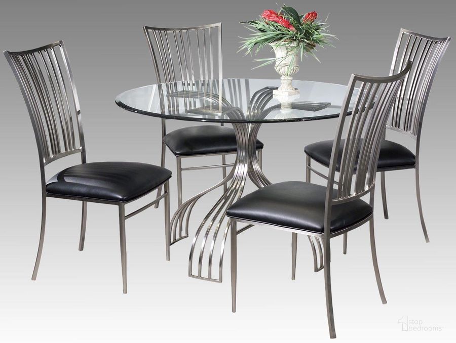 The appearance of Ashtyn Dining Set with Round Glass Table And Curved Back Chairs designed by Chintaly Imports in the modern / contemporary interior design. This  piece of furniture  was selected by 1StopBedrooms from Ashtyn Collection to add a touch of cosiness and style into your home. Sku: ASHTYN-SC;ASHTYN-DT-T;ASHTYN-DT-B. Product Type: Dining Room Set.