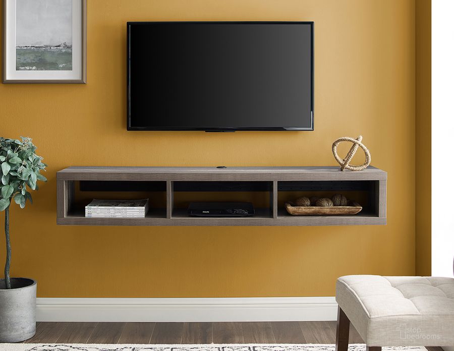 The appearance of 60 Inch Shallow Wall Mounted A-V Console In Light Brown designed by Martin Furniture in the modern / contemporary interior design. This light brown piece of furniture  was selected by 1StopBedrooms from Wallmounts Collection to add a touch of cosiness and style into your home. Sku: IMSE360N. Product Type: Console. Material: Laminate. Image1