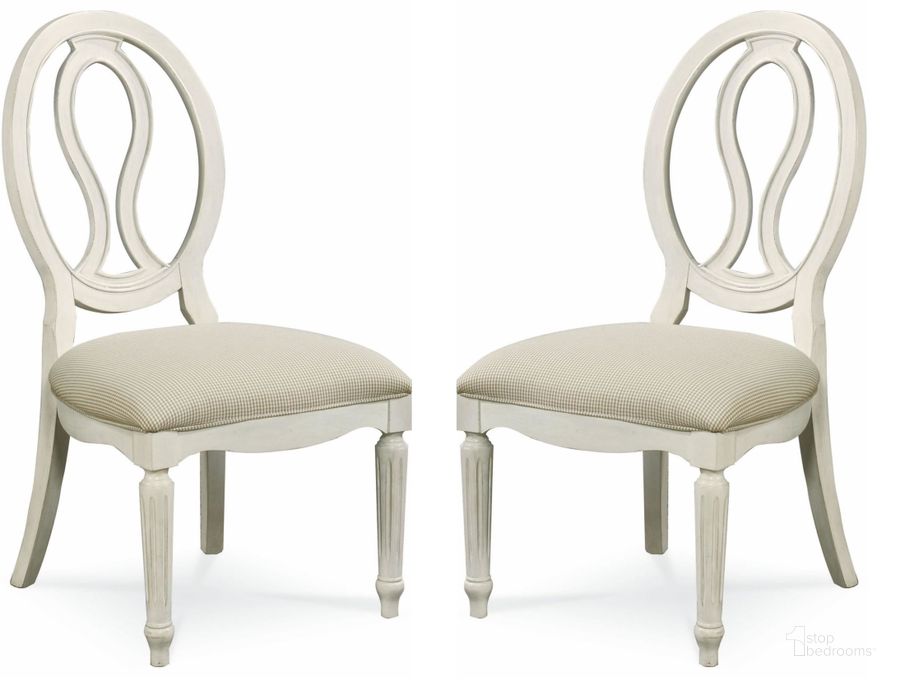 The appearance of Summer Hill Cotton Pierced Back Side Chair Set of 2 designed by Universal in the traditional interior design. This white piece of furniture  was selected by 1StopBedrooms from Summer Hill Collection to add a touch of cosiness and style into your home. Sku: 987636-RTA. Material: Fabric. Product Type: Side Chair. Image1