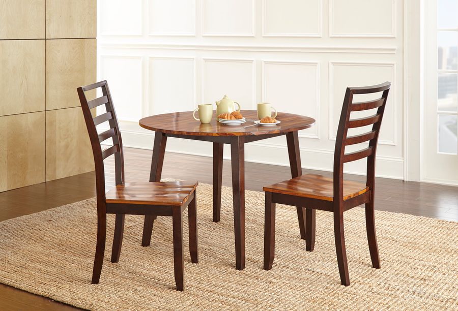 The appearance of Abaco 3-Piece Dining Room Set In Brown designed by Steve Silver in the transitional interior design. This brown piece of furniture  was selected by 1StopBedrooms from Abaco Collection to add a touch of cosiness and style into your home. Sku: AB300S;AB4242T. Product Type: Dining Room Set. Material: Plywood. Image1