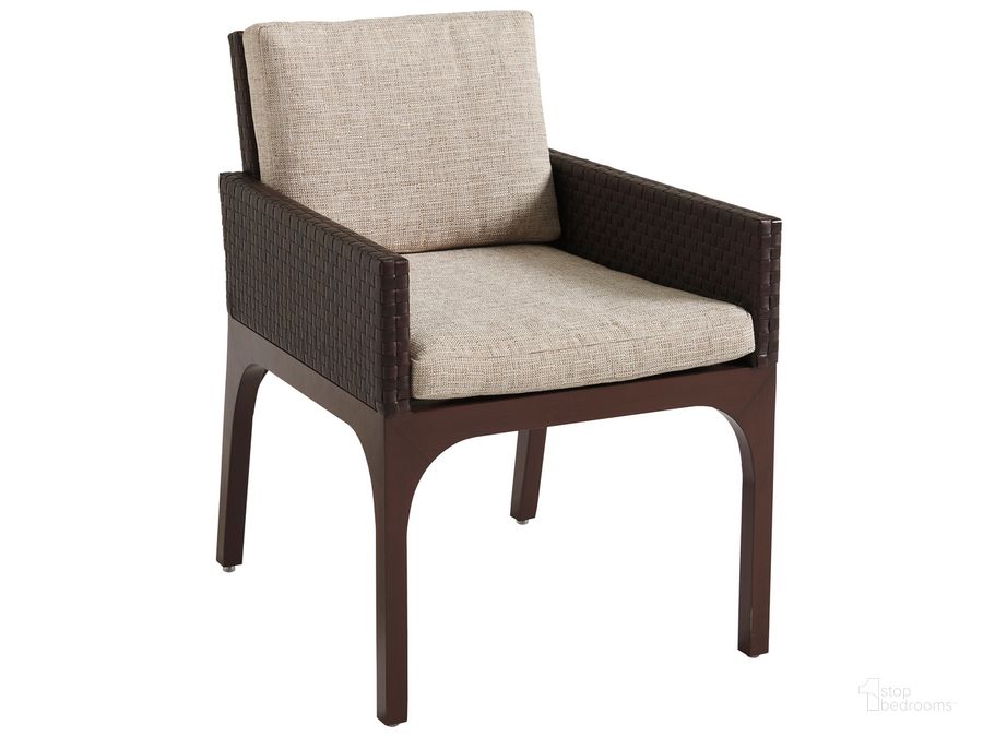 The appearance of Abaco Arm Dining Chair designed by Tommy Bahama in the modern / contemporary interior design. This  piece of furniture  was selected by 1StopBedrooms from Abaco Collection to add a touch of cosiness and style into your home. Sku: 01-3420-13-40. Product Type: Outdoor Chair. Image1