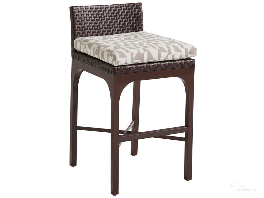 The appearance of Abaco Bar Stool designed by Tommy Bahama in the coastal interior design. This  piece of furniture  was selected by 1StopBedrooms from Abaco Collection to add a touch of cosiness and style into your home. Sku: 01-3420-16-40. Product Type: Outdoor Bar Furniture. Image1