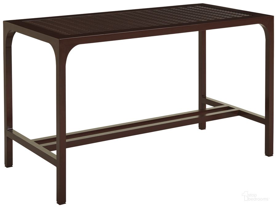 The appearance of Abaco Bistro Table designed by Tommy Bahama in the transitional interior design. This medium brown piece of furniture  was selected by 1StopBedrooms from Abaco Collection to add a touch of cosiness and style into your home. Sku: 01-3420-873. Product Type: Outdoor Table. Image1