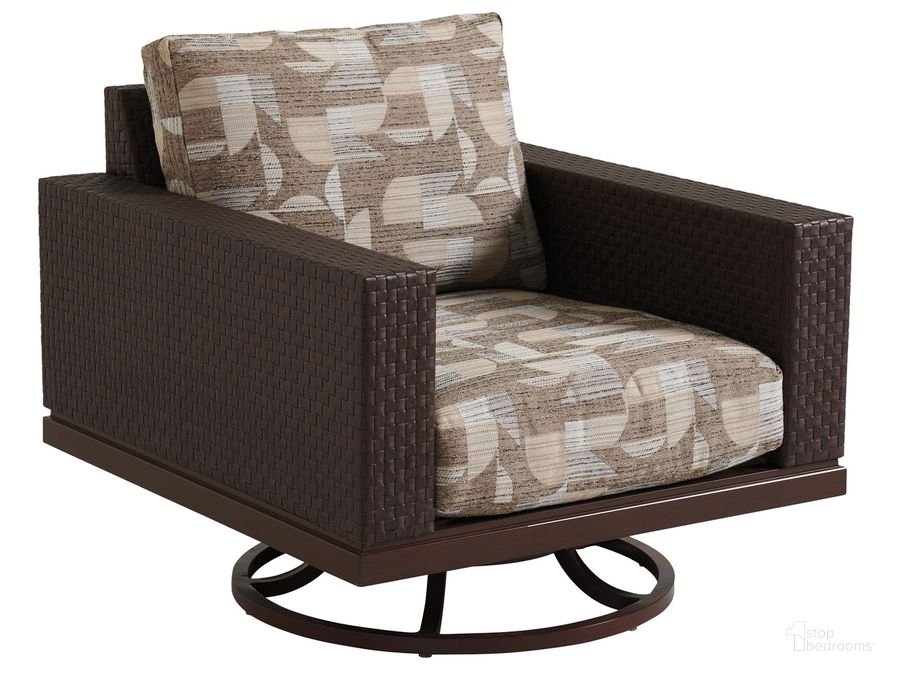 The appearance of Abaco Swivel Lounge Chair designed by Tommy Bahama in the coastal interior design. This  piece of furniture  was selected by 1StopBedrooms from Abaco Collection to add a touch of cosiness and style into your home. Sku: 01-3420-11SW-40. Product Type: Outdoor Chair. Image1