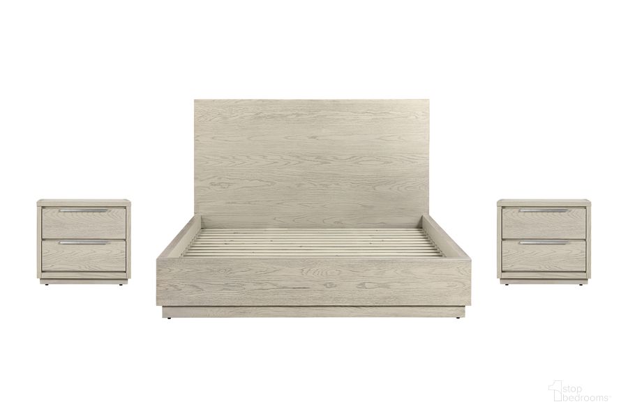 The appearance of Abbey Queen 3-Piece Bedroom Set In Gray Oak Wood designed by Armen Living in the modern / contemporary interior design. This silver gray piece of furniture  was selected by 1StopBedrooms from Abbey Collection to add a touch of cosiness and style into your home. Sku: LCAJBDGRQNBX1;LCAJBDGRQNBX2;LCAJBDGRQNBX3;LCAJLAGR;LCAJLAGR. Material: Wood. Product Type: Bedroom Set. Bed Size: Queen. Image1