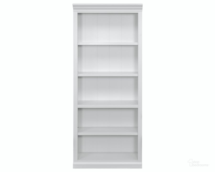 The appearance of Abby Modern Wood Open Bookcase In White designed by Martin Furniture in the modern / contemporary interior design. This white piece of furniture  was selected by 1StopBedrooms from Abby Collection to add a touch of cosiness and style into your home. Sku: IMAY3278. Material: Wood. Product Type: Bookcase. Image1
