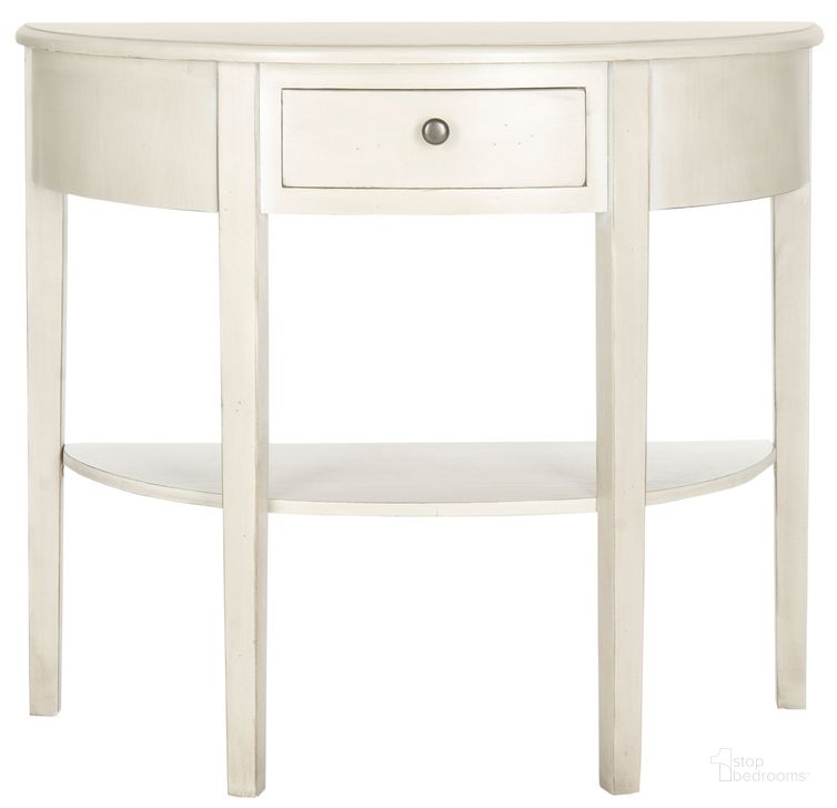 The appearance of Abram White Birch Console designed by Safavieh in the transitional interior design. This white piece of furniture  was selected by 1StopBedrooms from Abram Collection to add a touch of cosiness and style into your home. Sku: AMH6636A. Material: Wood. Product Type: Console. Image1