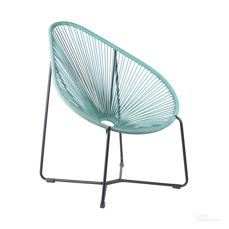 The appearance of Acapulco Indoor Outdoor Steel Papasan Lounge Chair with Wasabi Rope designed by Armen Living in the modern / contemporary interior design. This wasabi piece of furniture  was selected by 1StopBedrooms from Acapulco Collection to add a touch of cosiness and style into your home. Sku: LCACSIWSB. Material: Steel. Product Type: Outdoor Lounge Chair. Image1