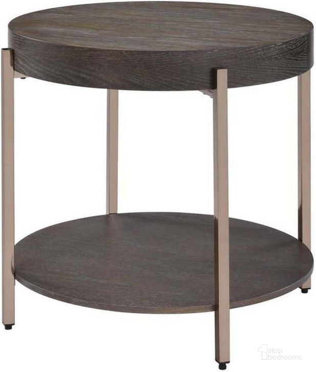 The appearance of Acme Weyton End Table designed by ACME in the modern / contemporary interior design. This champagne piece of furniture  was selected by 1StopBedrooms from Weyton Collection to add a touch of cosiness and style into your home. Sku: 82957. Material: Wood. Product Type: End Table.