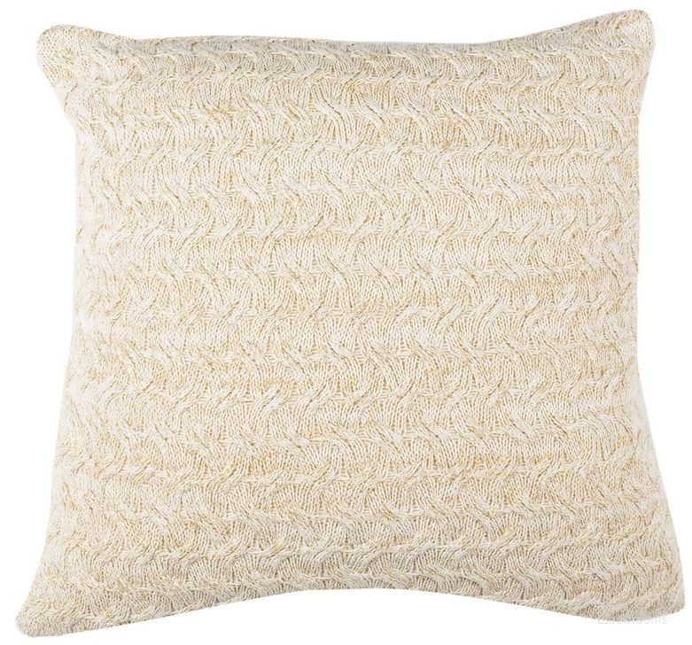The appearance of Adara Knit Pillow designed by Safavieh in the modern / contemporary interior design. This gold piece of furniture  was selected by 1StopBedrooms from Adara Collection to add a touch of cosiness and style into your home. Sku: PLS207A-2020. Material: Cotton. Product Type: Pillows and Throw. Image1