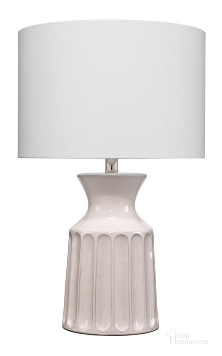 The appearance of Addison Table Lamp In Off White designed by Jamie Young Company in the coastal interior design. This off white piece of furniture  was selected by 1StopBedrooms from Addison Collection to add a touch of cosiness and style into your home. Sku: LS9ADDISONOW. Material: Ceramic. Product Type: Table Lamp. Image1