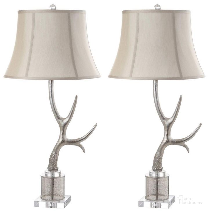 The appearance of Adele Silver Antler 16 Inch H Table Lamp Set of 2 designed by Safavieh in the traditional interior design. This silver piece of furniture  was selected by 1StopBedrooms from Adele Collection to add a touch of cosiness and style into your home. Sku: TBL4011A-SET2. Product Type: Table Lamp. Image1