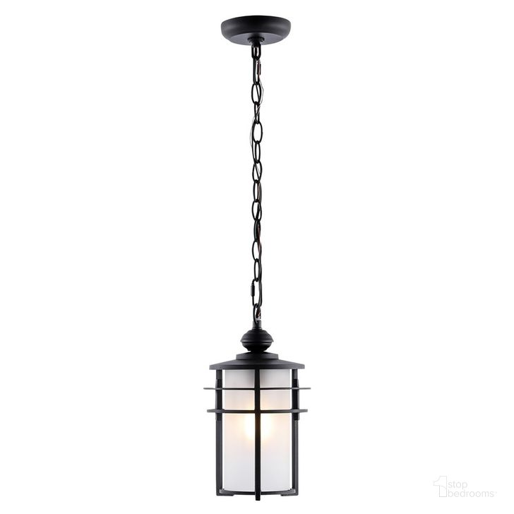 The appearance of Adisyn Outdoor Pendant in Black designed by Safavieh in the modern / contemporary interior design. This black piece of furniture  was selected by 1StopBedrooms from Adisyn Collection to add a touch of cosiness and style into your home. Sku: PLT4026A. Material: Metal. Product Type: Outdoor Lighting. Image1