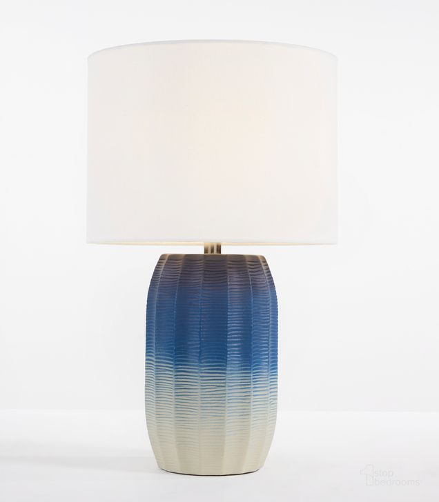 The appearance of Adley Table Lamp in Blue and White designed by Safavieh in the modern / contemporary interior design. This blue/white piece of furniture  was selected by 1StopBedrooms from Adley Collection to add a touch of cosiness and style into your home. Sku: TBL2001A. Material: Ceramic. Product Type: Table Lamp. Image1