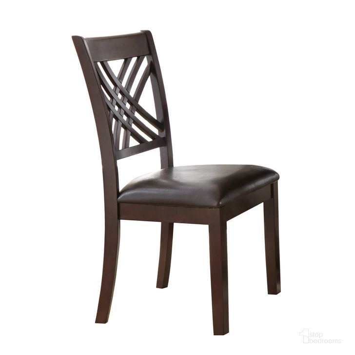 The appearance of Adrian Dark Brown Side Chair Set of 2 designed by Steve Silver in the modern / contemporary interior design. This brown piece of furniture  was selected by 1StopBedrooms from Adrian Collection to add a touch of cosiness and style into your home. Sku: AD600S. Material: Wood. Product Type: Side Chair. Image1