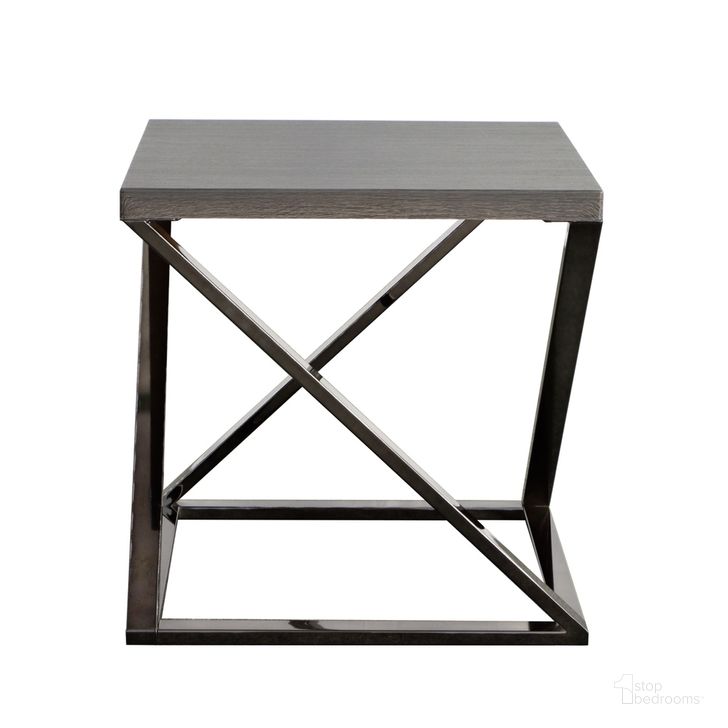 The appearance of Aegean End Table In Gray designed by Steve Silver in the modern / contemporary interior design. This gray piece of furniture  was selected by 1StopBedrooms from Aegean Collection to add a touch of cosiness and style into your home. Sku: AG150E. Product Type: End Table. Material: MDF. Image1