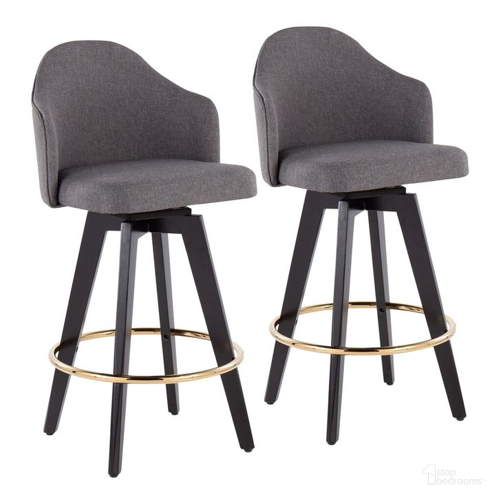 The appearance of Ahoy 26 Inch Counter Stool Set of 2 In Grey designed by Lumisource in the modern / contemporary interior design. This dark gray piece of furniture  was selected by 1StopBedrooms from Ahoy Collection to add a touch of cosiness and style into your home. Sku: B26-AHOYUP2-SWVG BKGY2. Material: Wood. Product Type: Barstool. Image1
