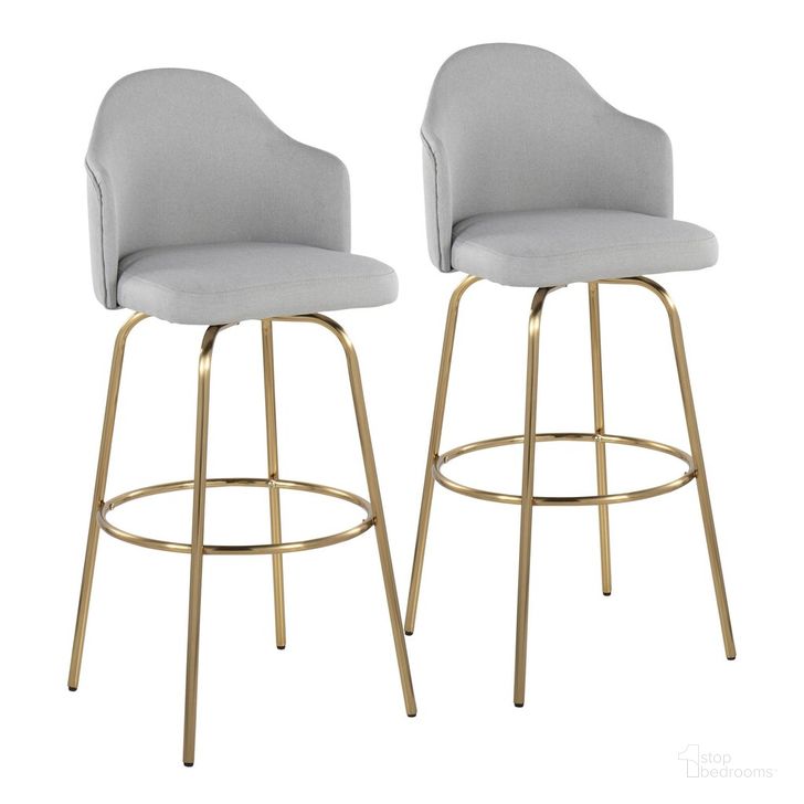 The appearance of Ahoy Bar Stool Set of 2 In Light Grey designed by Lumisource in the modern / contemporary interior design. This light grey piece of furniture  was selected by 1StopBedrooms from Ahoy Collection to add a touch of cosiness and style into your home. Sku: B30-AHOYUP CLAIREG2 AULGY2. Material: Metal. Product Type: Barstool. Image1