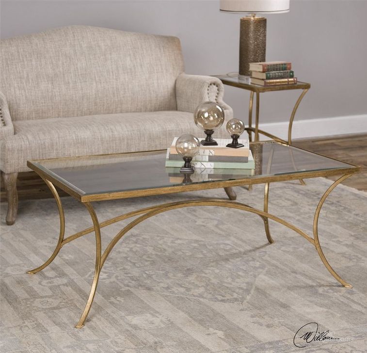 The appearance of Alayna Gold Occasional Table Set designed by Uttermost in the modern / contemporary interior design. This gold piece of furniture  was selected by 1StopBedrooms from Alayna Collection to add a touch of cosiness and style into your home. Sku: 24639;24641. Material: Metal. Product Type: Occasional Table Set. Image1