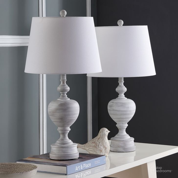 The appearance of Alban Wash White Table Lamp Set of 2 designed by Safavieh in the traditional interior design. This white wash piece of furniture  was selected by 1StopBedrooms from Safavieh TBL Collection to add a touch of cosiness and style into your home. Sku: TBL4122A-SET2. Product Type: Table Lamp. Image1