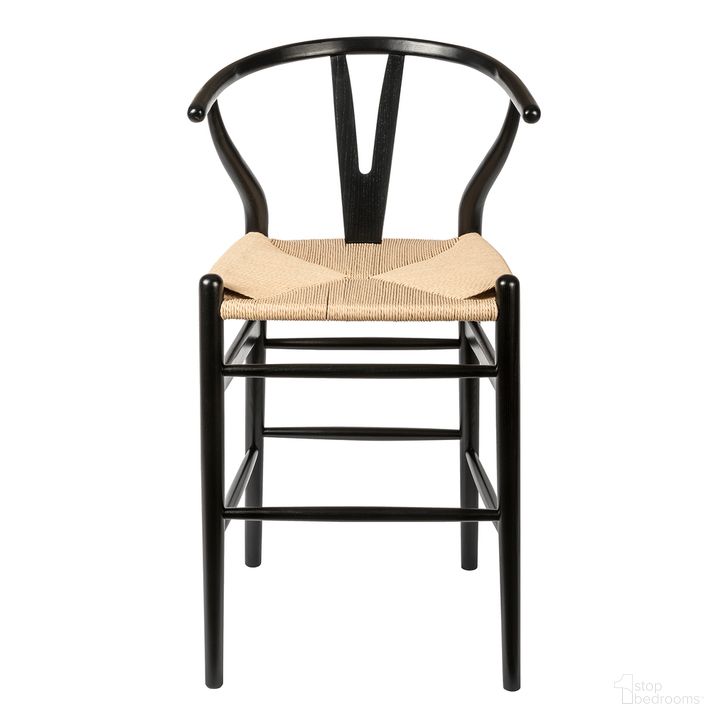 The appearance of Albany Counter Height Stool In Black and Natural designed by Aeons in the  interior design. This black and natural piece of furniture  was selected by 1StopBedrooms from Albany Collection to add a touch of cosiness and style into your home. Sku: AE6250-Ctr-Blk-Nat. Material: Wood. Product Type: Barstool. Image1