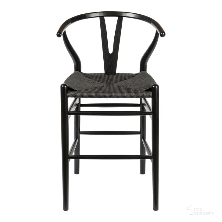 The appearance of Albany Counter Height Stool In Black designed by Aeons in the  interior design. This black piece of furniture  was selected by 1StopBedrooms from Albany Collection to add a touch of cosiness and style into your home. Sku: AE6250-Ctr-Blk-Blk. Material: Wood. Product Type: Barstool. Image1