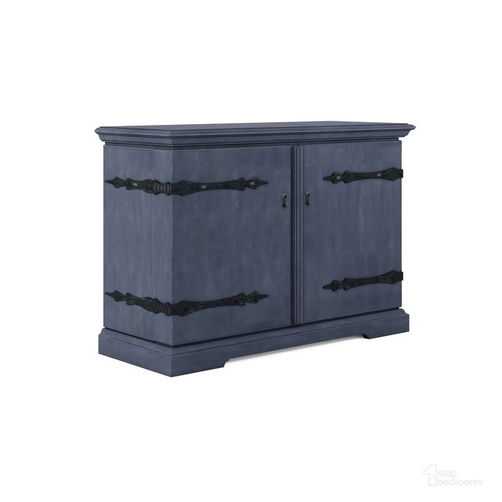 The appearance of Alcove Bar Cabinet In Blue designed by A.R.T. in the traditional interior design. This blue piece of furniture  was selected by 1StopBedrooms from Alcove Collection to add a touch of cosiness and style into your home. Sku: 321253-2821. Material: Wood. Product Type: Bar Cabinet. Image1