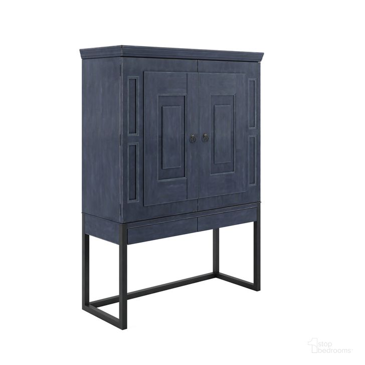 The appearance of Alcove Secretary In Blue designed by A.R.T. in the traditional interior design. This blue piece of furniture  was selected by 1StopBedrooms from Alcove Collection to add a touch of cosiness and style into your home. Sku: 321160-2821. Material: Wood. Product Type: Secretary Desk. Image1