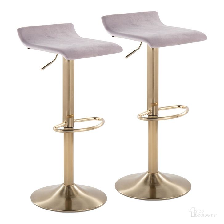 The appearance of Ale Adjustable Height Barstool Set of 2 In Silver designed by Lumisource in the modern / contemporary interior design. This silver piece of furniture  was selected by 1StopBedrooms from Ale Collection to add a touch of cosiness and style into your home. Sku: BS-ALE BAUVSV2. Material: Metal. Product Type: Barstool. Image1