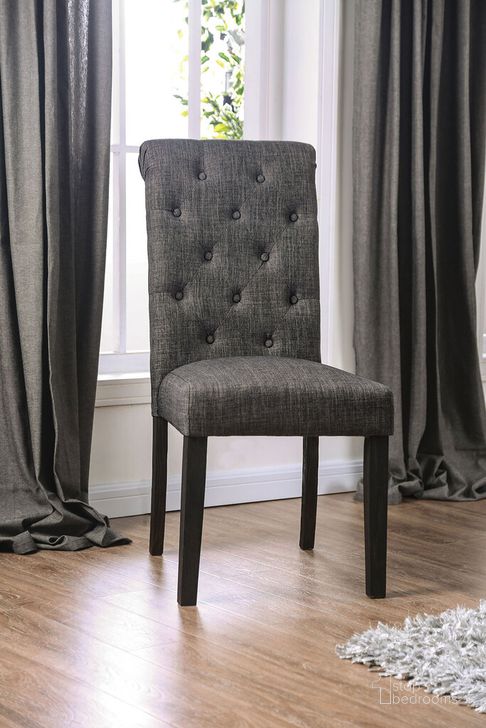 The appearance of Alfred Side Chair Set of 2 In Antique Black and Gray designed by Furniture of America in the rustic / southwestern interior design. This antique black and gray piece of furniture  was selected by 1StopBedrooms from Alfred Collection to add a touch of cosiness and style into your home. Sku: CM3735GY-SC-2PK. Material: Wood. Product Type: Side Chair. Image1