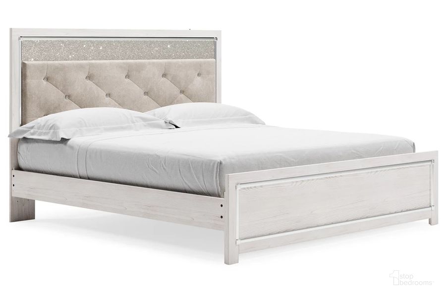 The appearance of Altyra King Panel Bed In White designed by Signature Design by Ashley in the modern / contemporary interior design. This white piece of furniture  was selected by 1StopBedrooms from Altyra Collection to add a touch of cosiness and style into your home. Sku: B100-14;B2640-56;B2640-58;B2640-95. Bed Type: Panel Bed. Product Type: Panel Bed. Bed Size: King. Image1