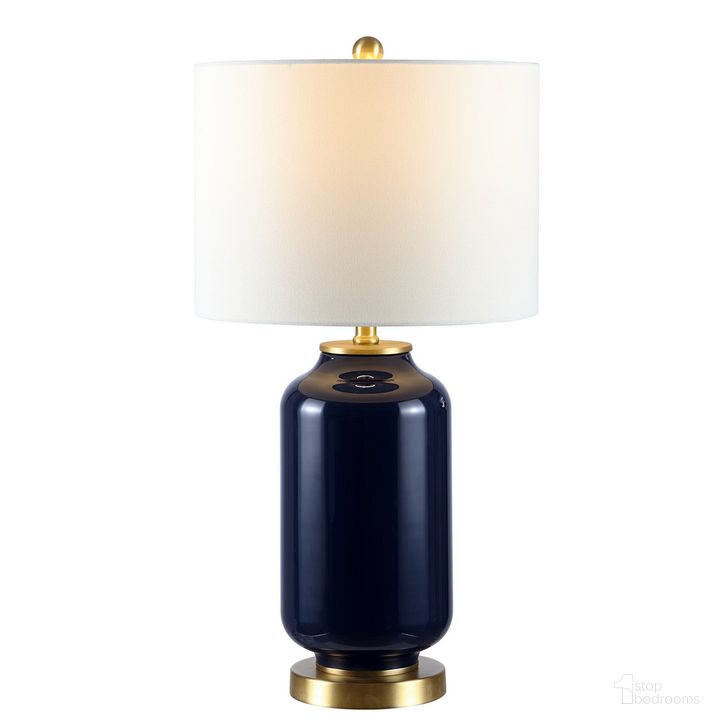 The appearance of Amaia Glass Table Lamp in Navy designed by Safavieh in the modern / contemporary interior design. This navy piece of furniture  was selected by 1StopBedrooms from Amaia Collection to add a touch of cosiness and style into your home. Sku: TBL4285A. Material: Glass. Product Type: Table Lamp. Image1