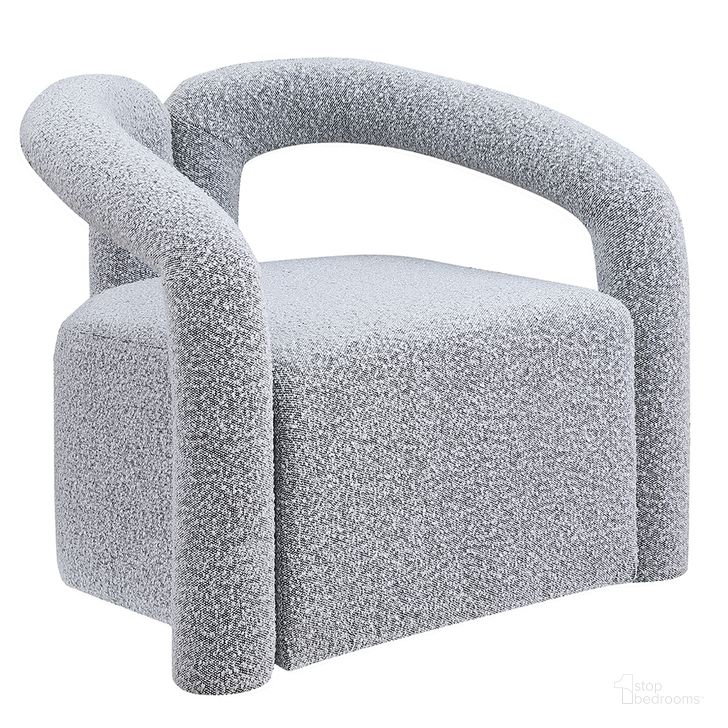 The appearance of Amari Boucle Fabric Arm Chair In Gray designed by Best Master Furniture in the transitional interior design. This gray piece of furniture  was selected by 1StopBedrooms from Amari Collection to add a touch of cosiness and style into your home. Sku: A822GAC. Material: Fabric. Product Type: Accent Chair. Image1