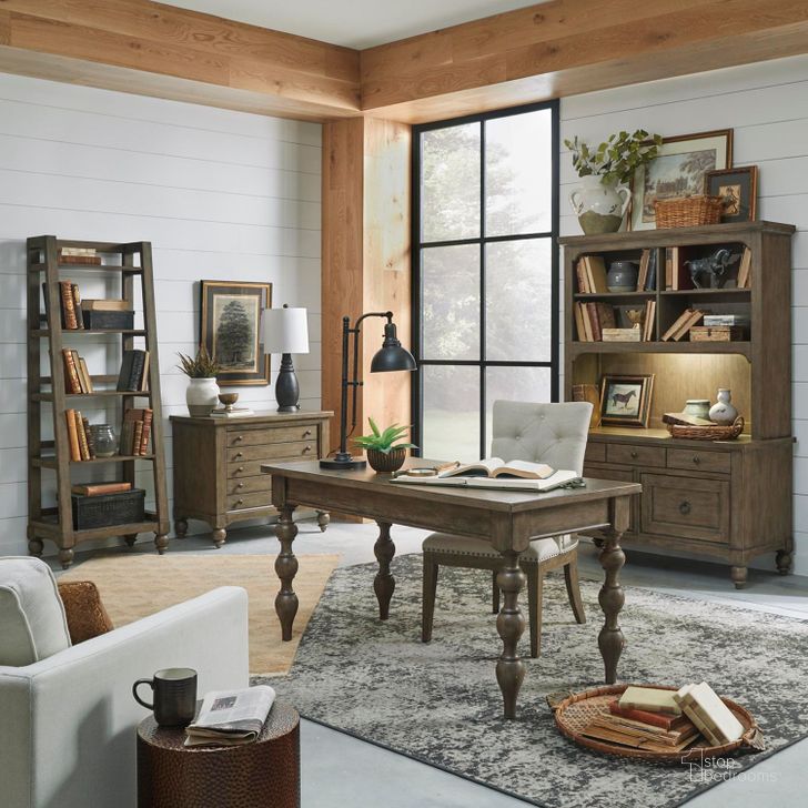 The appearance of Americana Farmhouse Dusty Taupe Home Office Set designed by Liberty in the traditional interior design. This taupe piece of furniture  was selected by 1StopBedrooms from Americana Farmhouse Collection to add a touch of cosiness and style into your home. Sku: 615-HO107;615-HO201. Material: Wood Veneer. Product Type: Home Office Set. Image1