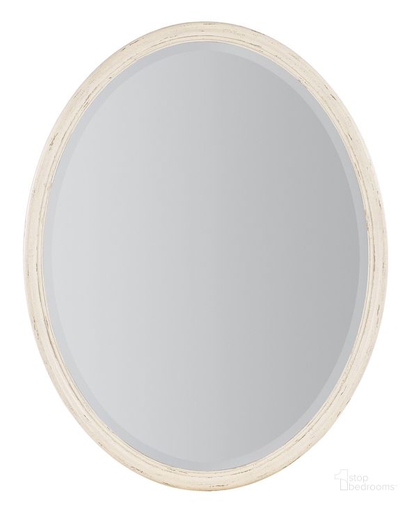 The appearance of Americana Oval Mirror In White designed by Hooker in the transitional interior design. This white piece of furniture  was selected by 1StopBedrooms from Americana Collection to add a touch of cosiness and style into your home. Sku: 7050-90007-02. Material: Wood. Product Type: Mirror. Image1