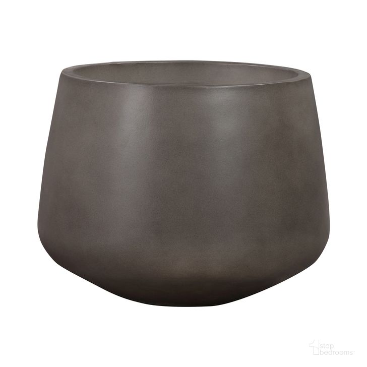 The appearance of Amethyst Large Round Lightweight Concrete Indoor or Outdoor Planter In Gray designed by Armen Living in the modern / contemporary interior design. This gray piece of furniture  was selected by 1StopBedrooms from Amethyst Collection to add a touch of cosiness and style into your home. Sku: LCAWMDPLGR. Product Type: Planter. Material: Concrete. Image1