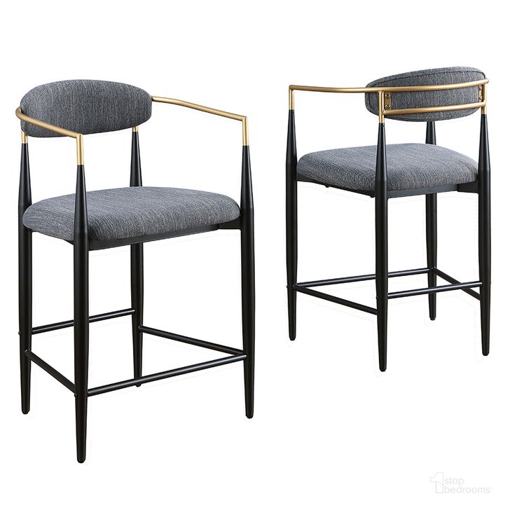 The appearance of Amor Low Back Linen Fabric Wood Bar Stools Set of 2 In Gray designed by Best Master Furniture in the transitional interior design. This gray piece of furniture  was selected by 1StopBedrooms from Amor Collection to add a touch of cosiness and style into your home. Sku: A811GCH. Material: Fabric. Product Type: Barstool. Image1