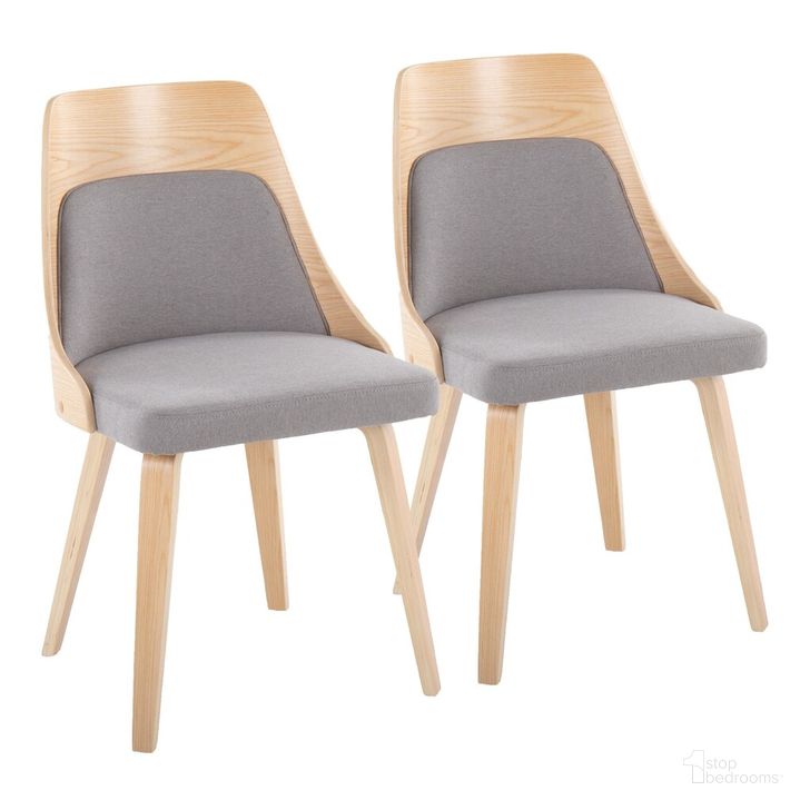 The appearance of Anabelle Bent Wood Chair Set of 2 In Natural Gray designed by Lumisource in the transitional interior design. This natural gray piece of furniture  was selected by 1StopBedrooms from Anabelle Collection to add a touch of cosiness and style into your home. Sku: CH-ANBELHLBW2 NAGY2. Material: Wood. Product Type: Dining Chair. Image1
