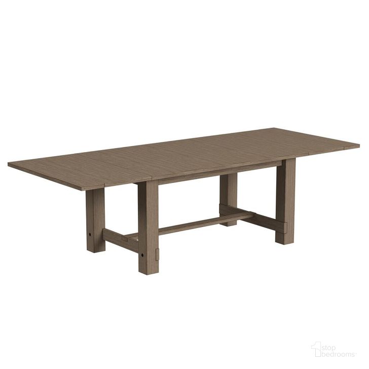 The appearance of Anacortes Trestle Table With Two Leaves In Dark Taupe designed by A-America in the modern / contemporary interior design. This dark taupe piece of furniture  was selected by 1StopBedrooms from Anacortes Collection to add a touch of cosiness and style into your home. Sku: ANADT6300. Table Base Style: Trestle. Material: Wood. Product Type: Dining Table. Table Top Shape: Rectangular. Image1