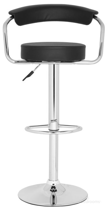 The appearance of Angus Black Swivel Bar Stool designed by Safavieh in the traditional interior design. This black piece of furniture  was selected by 1StopBedrooms from Angus Collection to add a touch of cosiness and style into your home. Sku: FOX7511B. Material: Steel. Product Type: Barstool. Image1