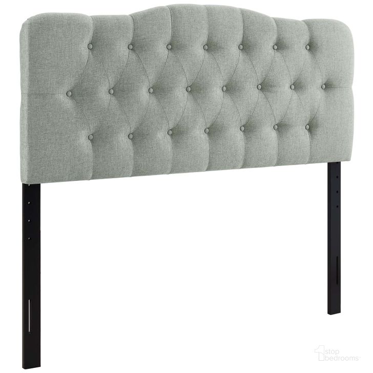 The appearance of Annabel Gray Queen Upholstered Fabric Headboard designed by Modway in the modern / contemporary interior design. This gray piece of furniture  was selected by 1StopBedrooms from Annabel Collection to add a touch of cosiness and style into your home. Sku: MOD-5154-GRY. Product Type: Headboard. Bed Size: Queen. Material: MDF. Image1