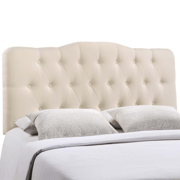 The appearance of Annabel Ivory Full Upholstered Fabric Headboard designed by Modway in the modern / contemporary interior design. This ivory piece of furniture  was selected by 1StopBedrooms from Annabel Collection to add a touch of cosiness and style into your home. Sku: MOD-5156-IVO. Product Type: Headboard. Bed Size: Full. Material: MDF. Image1