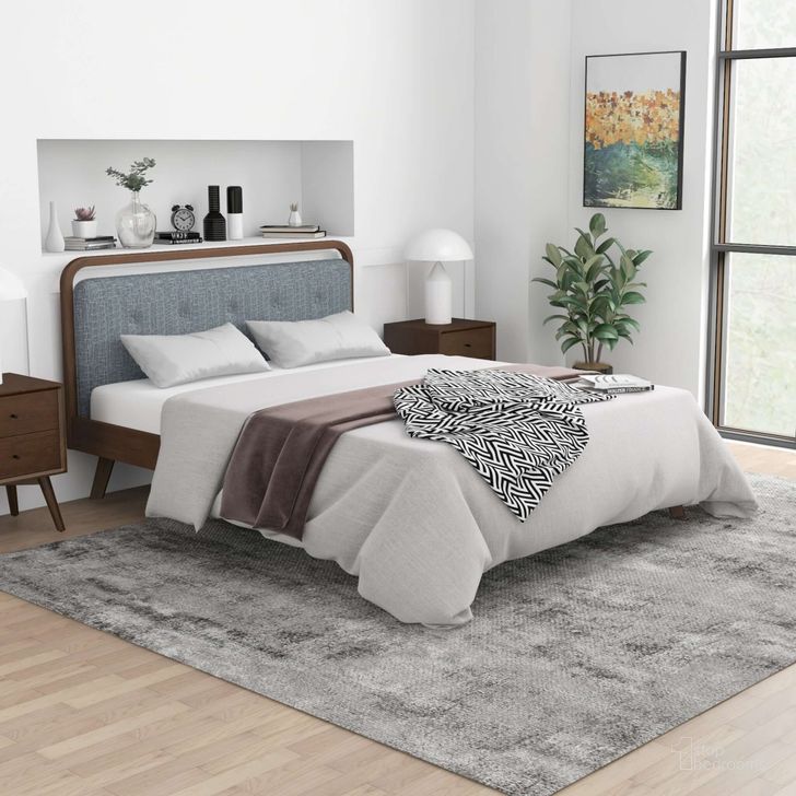 The appearance of Anthony Modern Queen Wood Platform Bed In Grey designed by Ashcroft Furniture in the modern / contemporary interior design. This grey piece of furniture  was selected by 1StopBedrooms from Anthony Collection to add a touch of cosiness and style into your home. Sku: AFC00500. Bed Type: Platform Bed. Material: Wood. Product Type: Platform Bed. Bed Size: Queen. Image1