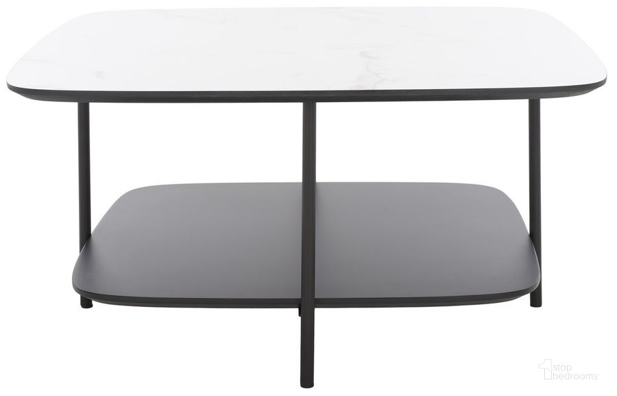 The appearance of Anzia Coffee Table in White and Black designed by Safavieh in the modern / contemporary interior design. This white/black piece of furniture  was selected by 1StopBedrooms from Anzia Collection to add a touch of cosiness and style into your home. Sku: COF4211A. Material: Metal. Product Type: Coffee Table. Image1