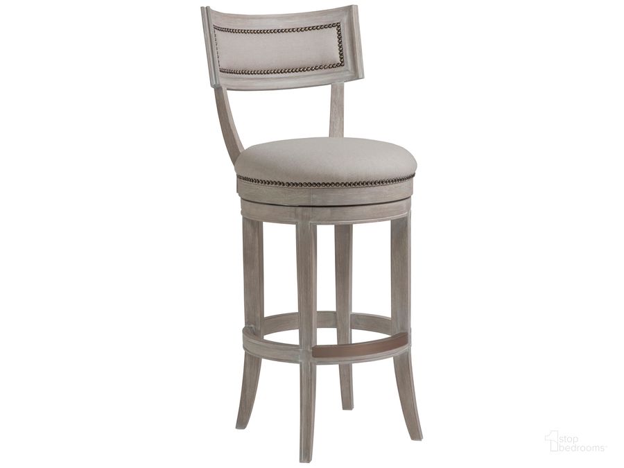 The appearance of Aperitif Bianco Swivel Barstool designed by Artistica Home in the transitional interior design. This white piece of furniture  was selected by 1StopBedrooms from Aperitif Collection to add a touch of cosiness and style into your home. Sku: 01-2000-896-40-01. Product Type: Barstool. Image1