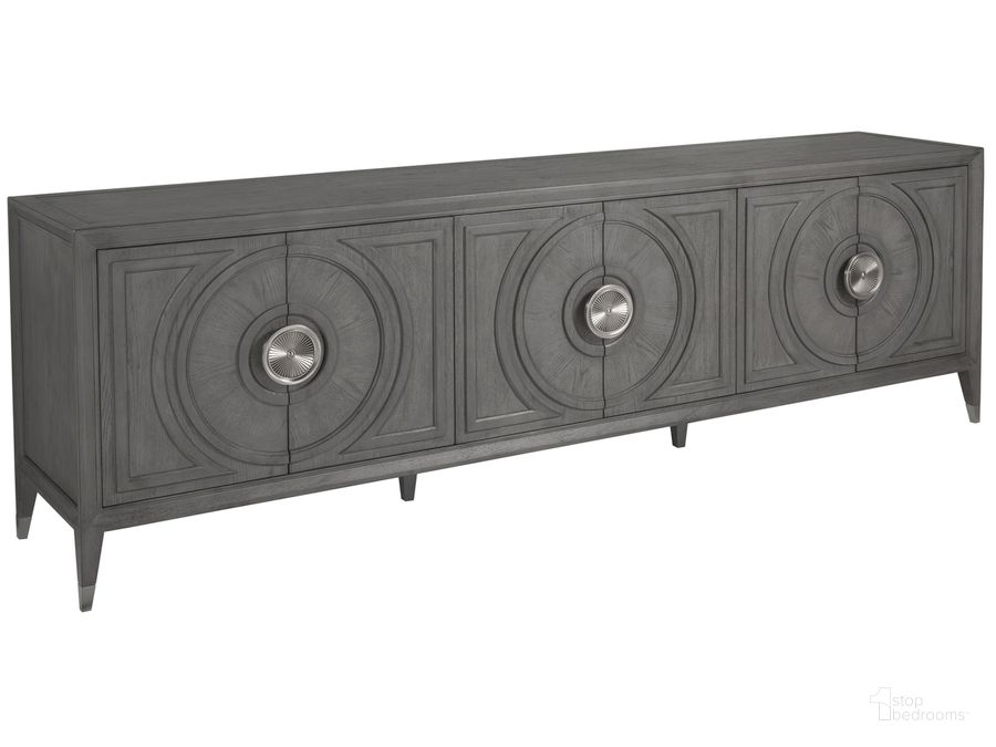 The appearance of Appellation Long Media Console designed by Artistica Home in the transitional interior design. This gray piece of furniture  was selected by 1StopBedrooms from Appellation Collection to add a touch of cosiness and style into your home. Sku: 01-2200-908. Product Type: Media Console. Image1