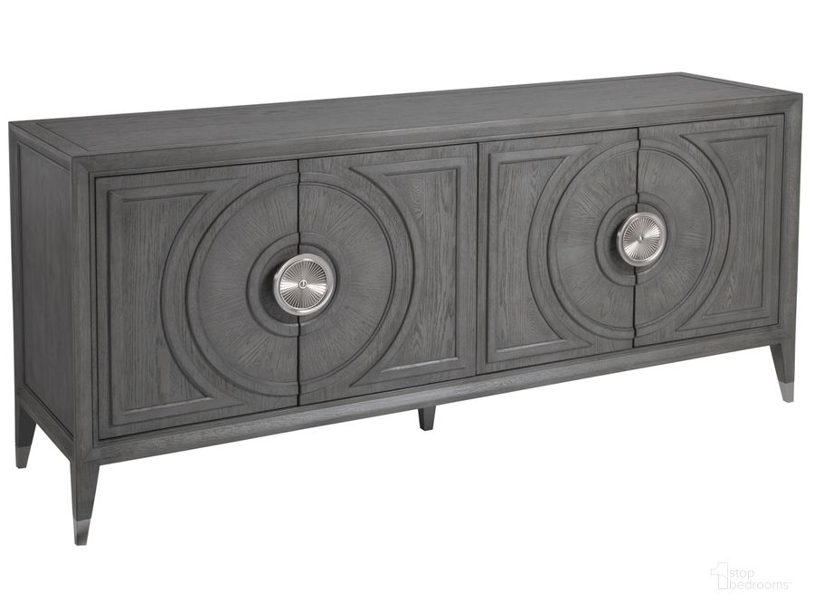The appearance of Appellation Media Console designed by Artistica Home in the transitional interior design. This gray piece of furniture  was selected by 1StopBedrooms from Appellation Collection to add a touch of cosiness and style into your home. Sku: 01-2200-907. Product Type: Media Console. Image1