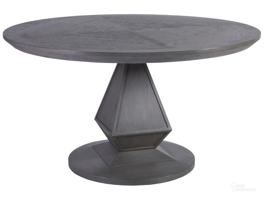 The appearance of Appellation Round Dining Table designed by Artistica Home in the transitional interior design. This gray piece of furniture  was selected by 1StopBedrooms from Appellation Collection to add a touch of cosiness and style into your home. Sku: 01-2200-870C. Table Base Style: Pedestal. Table Top Shape: Round. Product Type: Dining Table. Size: 54". Image1