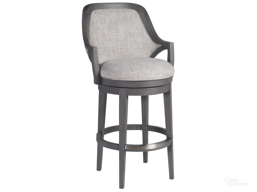 The appearance of Appellation Upholstered Swivel Barstool designed by Artistica Home in the transitional interior design. This gray piece of furniture  was selected by 1StopBedrooms from Appellation Collection to add a touch of cosiness and style into your home. Sku: 01-2200-896-01. Product Type: Barstool. Image1