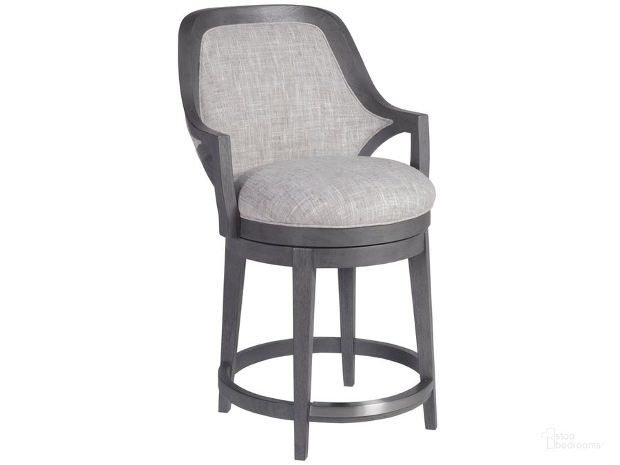 The appearance of Appellation Upholstered Swivel Counter Stool designed by Artistica Home in the transitional interior design. This gray piece of furniture  was selected by 1StopBedrooms from Appellation Collection to add a touch of cosiness and style into your home. Sku: 01-2200-895-01. Product Type: Barstool. Image1